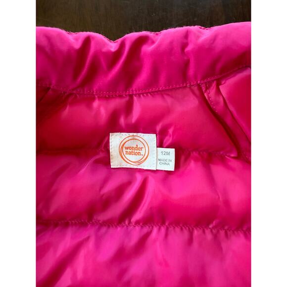 Girls Wonder Nation Lightweight Puffer Jacket Size 12 Months - Picture 5 of 9